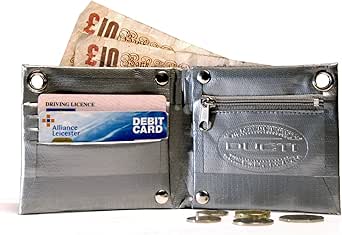 Ducti Coin Classic Bi-fold wallet - Silver Duct Tape