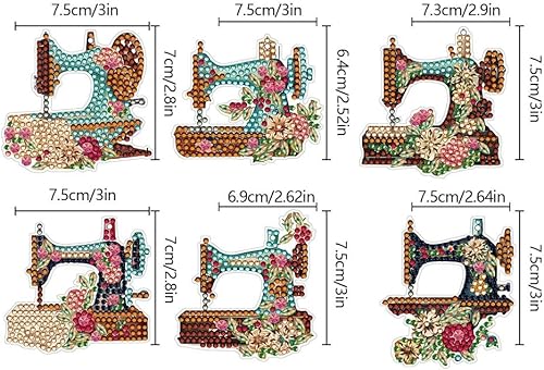 Miniatura 6 de 5pcs DIY 5D colorido búho diamante pintura llavero kits doble cara búho diamante arte llavero llavero