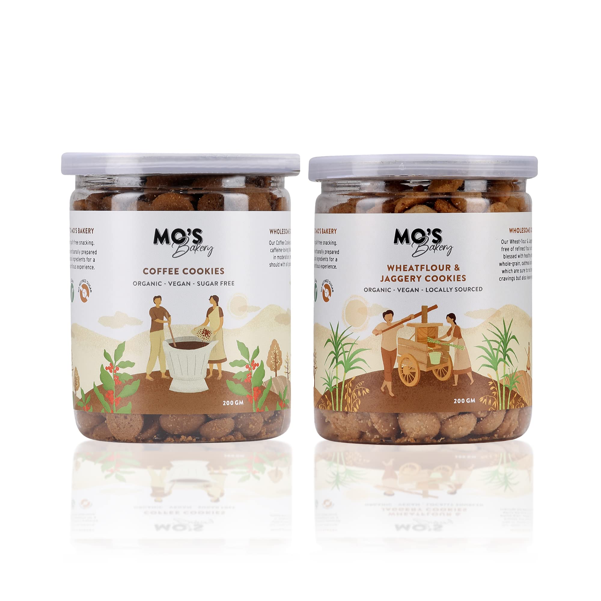 Mos Cookies Combo|Everyday Cookies Combo| Made with Clean Ingredients | No Refined Sugar | Pack of Two Gourmet Jars | 400 gm| Petite Cookies (B0BGC4SKHC) Amazon Price History, Amazon Price Tracker