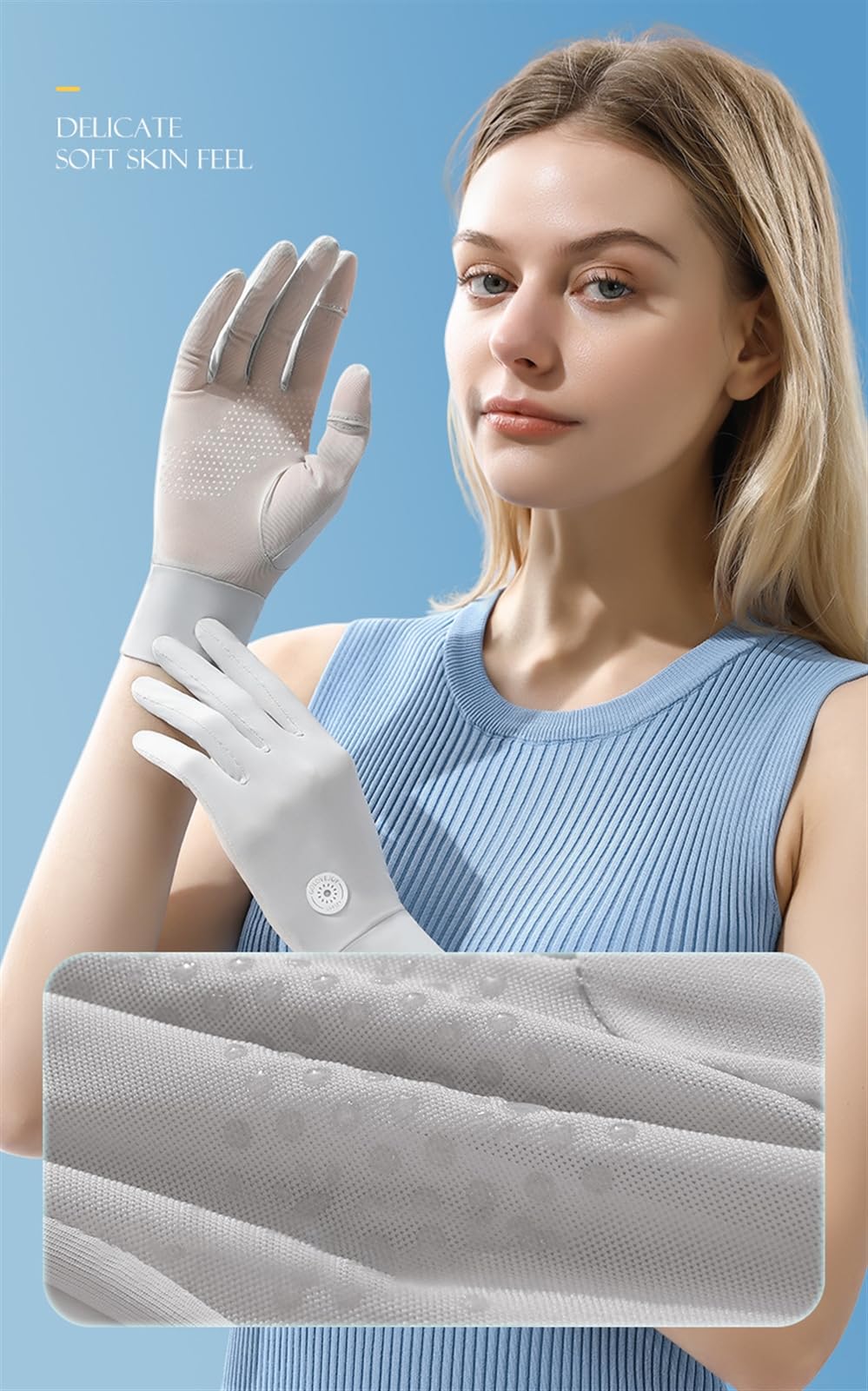 Lifup Sunscreen Gloves Women's UV Protection Driving Fingerless Gloves Pink 1 One Size