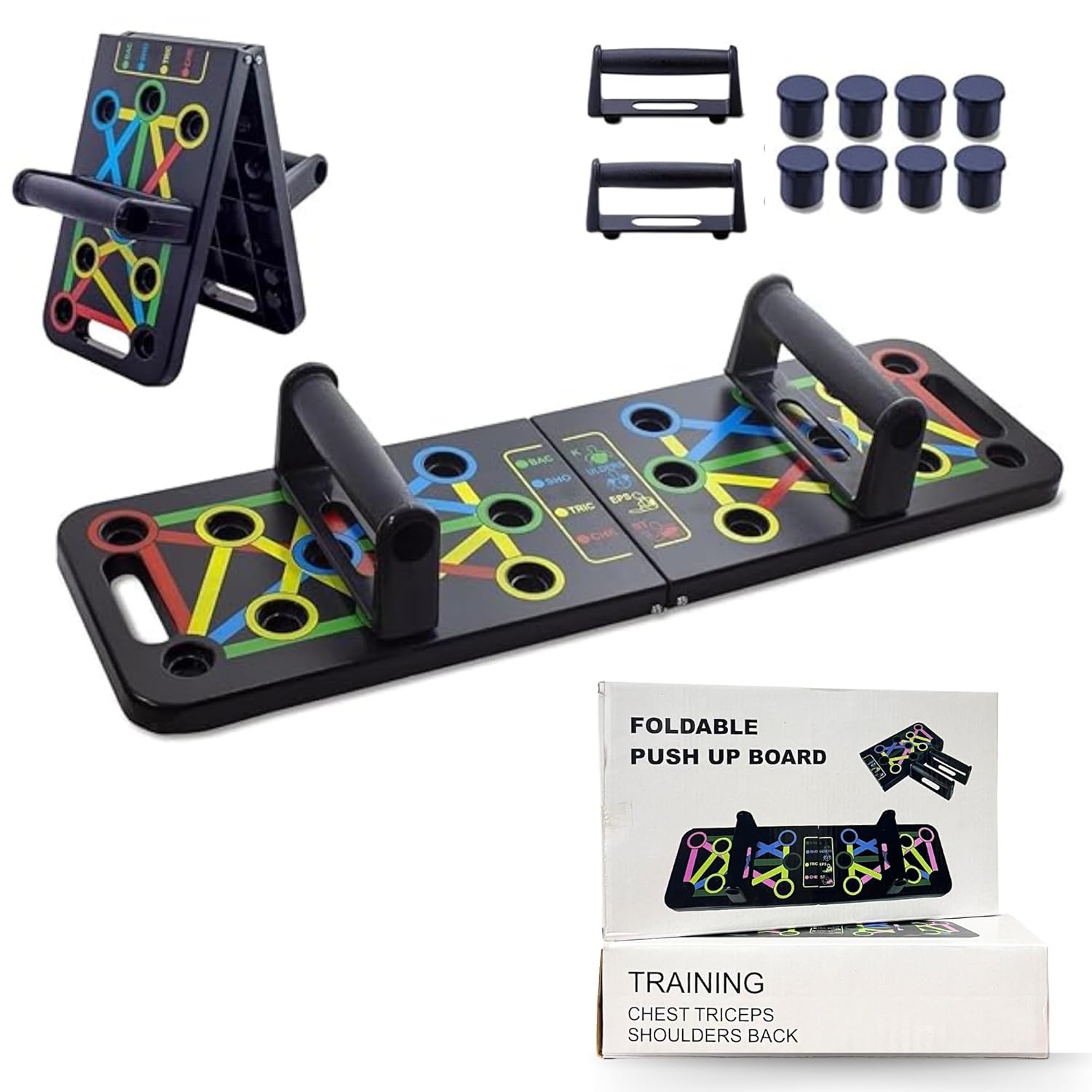 15-in-1 Push Up Board for Men & Women – Home & Gym Strength Training Equipment | Full Body Workout System for Chest, Shoulders, Triceps, Back & Core | Foldable, Color-Coded Fitness Tool 15-in-1 Push Up Board for Men & Women – Home & Gym Strength Training Equipment | Full Body Workout System for Chest, Shoulders, Triceps, Back & Core | Foldable, Color-Coded Fitness Tool