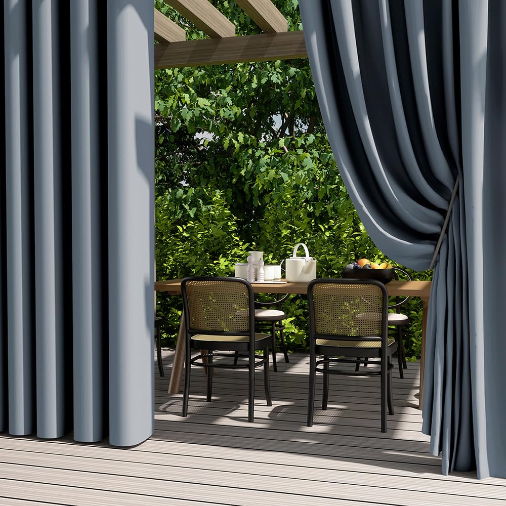 Rideaux extérieurs anti-UV protection solaire et blocage de la lumière terrasse