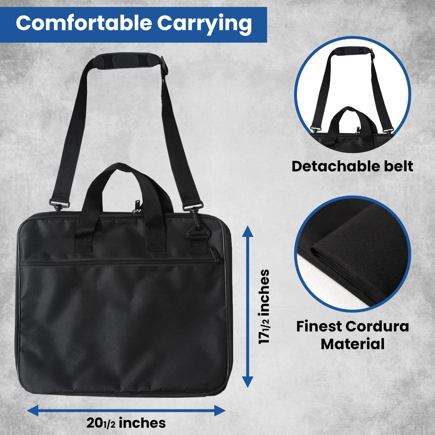 Custodia massonica provinciale morbida di alta qualità | Leggero - Materiale Cordura impermeabile | Regalo di alta qualità per uomini massoni, Nero , 17 X 20 Inches, moderno