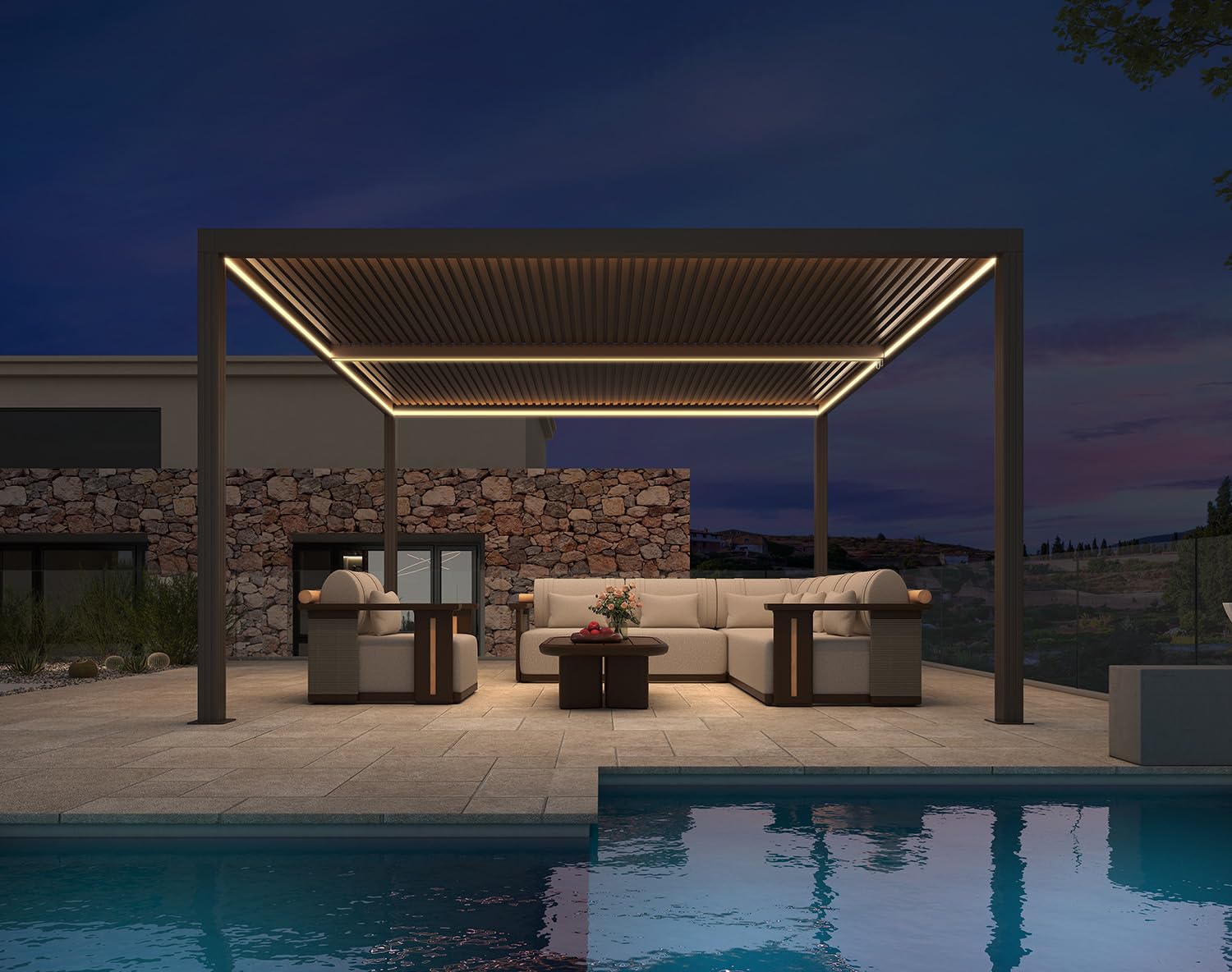 Amazon.com : PURPLE LEAF Outdoor 11'x13' Louvered Pergola
