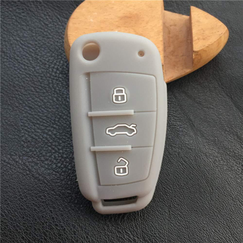 Car Key Cover, For Audi Sline A3 A5 Q3 Q5 A6 C5 C6 A4 B6 B7 B8 TT 80 S6, Auto Silicone Key Cover Holder Protector Accessories