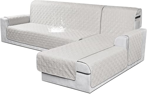 Miniatura 1 de Fundas de sofá modular, 100% impermeables, en forma de L, 3 piezas, reversibles, para sofá seccional, funda protectora para mascotas, perros, gatos,