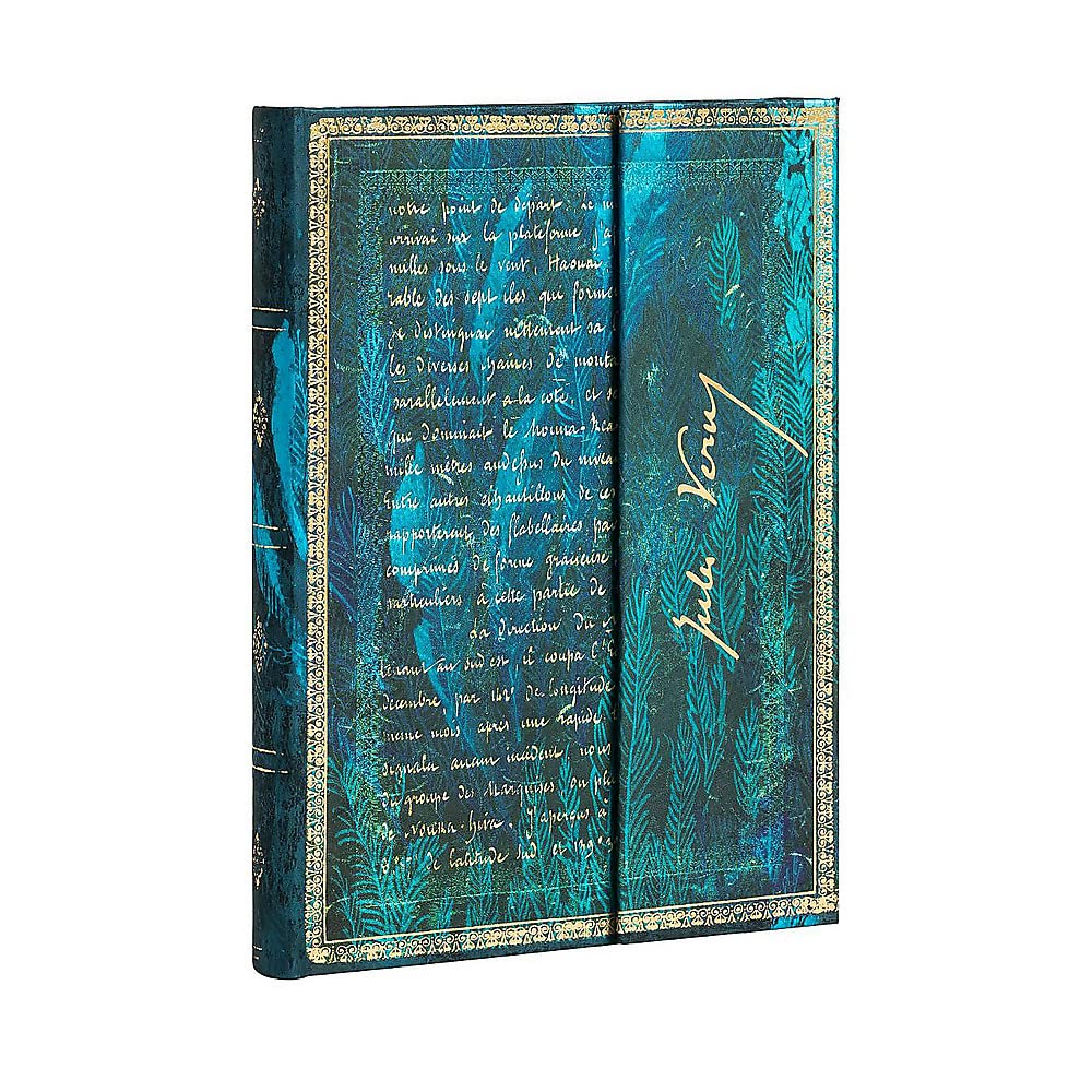 Paperblanks - Verne, Twenty Thousand Leagues - Embellished Manuscripts Collection - Midi - Lined - Wrap Closure - 120 Gsm