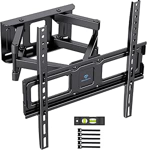 PERLESMITH Soporte TV Pared Articulado Inclinable Y Giratorio – Soporte TV para 26-70 Pulgadas Pantallas – MAX VESA 400x400mm, para Soportar 45kg