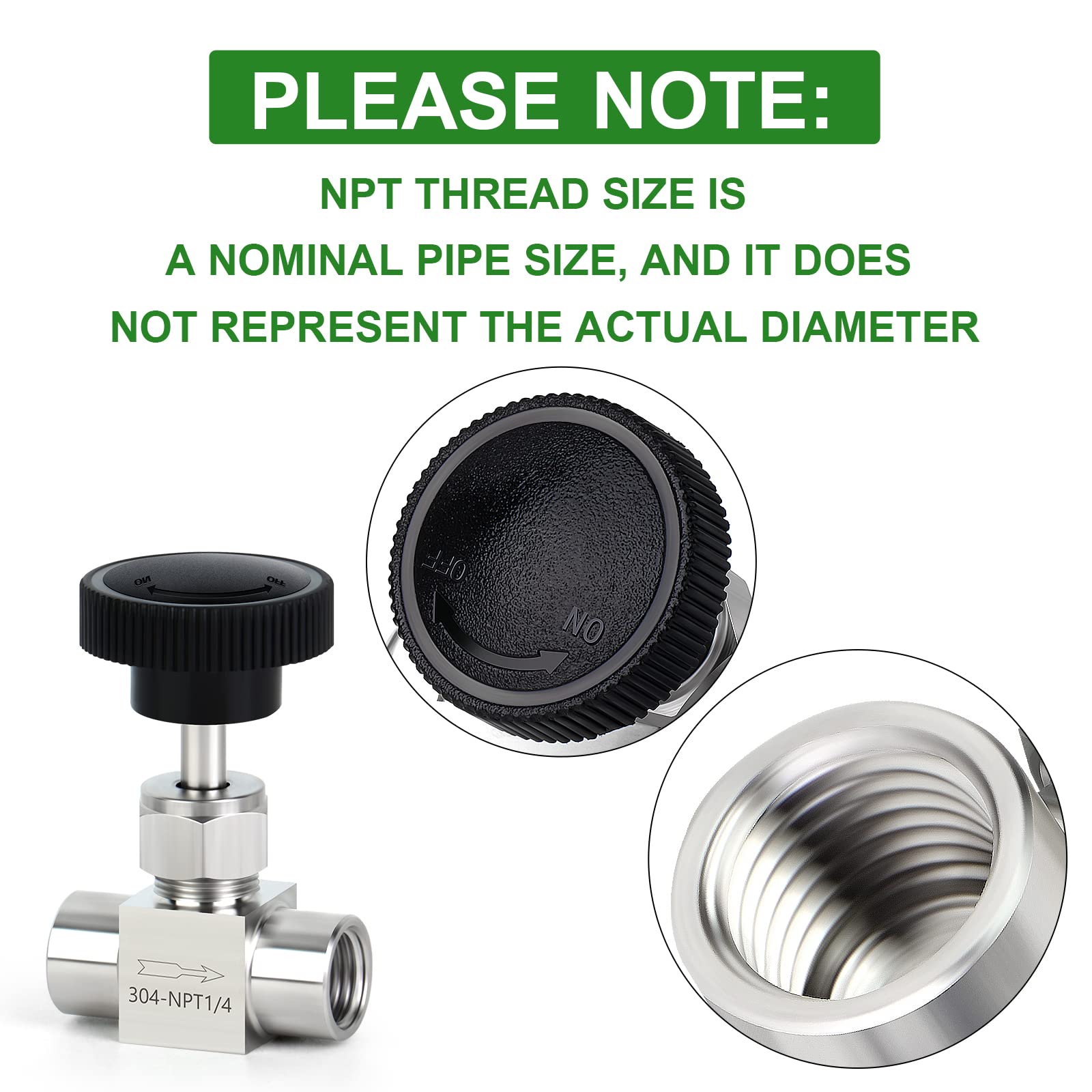 G3/8'' Stainless Steel Needle Valve PTFE 300 Bar - NLS Nls038 - View #12