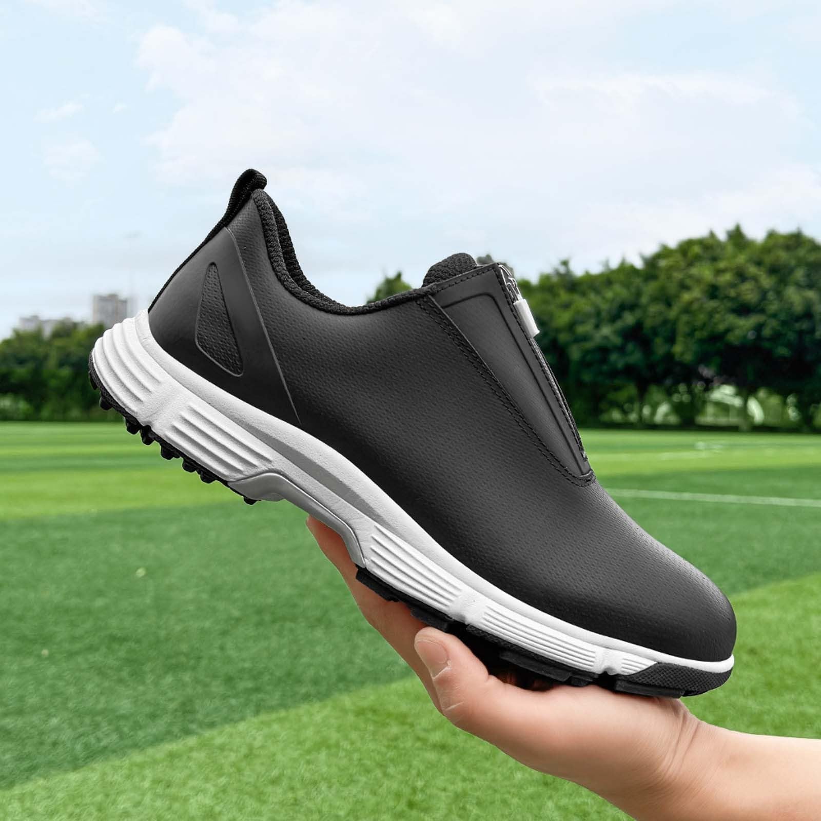 Generisch Neuheiten 2026 Bequeme, spikelose Slip-On-Sneaker mit Reißverschluss für Komfort Bequemlichkeit