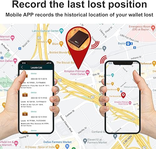 Miniatura 5 de Anti-Lost Bluetooth Wallet Tracker & Finder GPS Position Locator Mens Slim Minimalist Credit Card Holder Large Capacity dad Wallet with Zipper Gifts