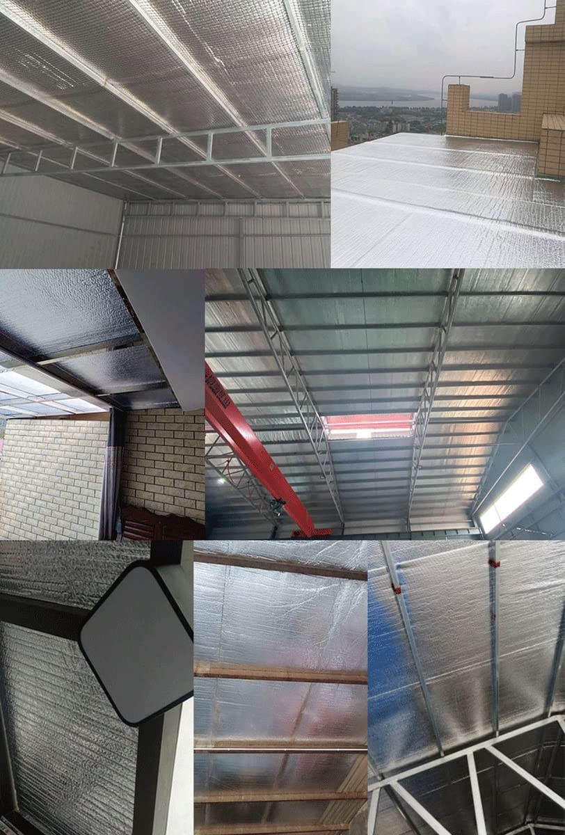 Panele odbijające promieniowanie grzejników, Folia izolacyjna bąbelkowa aluminiowa 1m x (1-10) m, samoprzylepna, do ścian, kamperów, podłóg i dachów(1mx4m)
