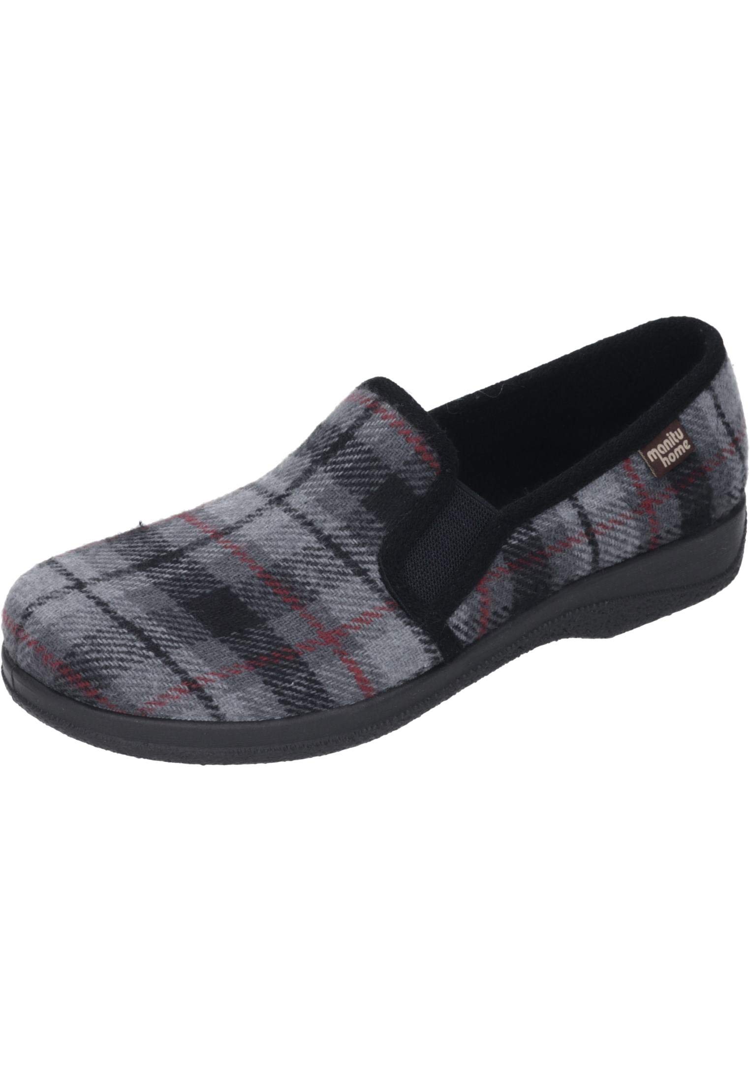 Manitu-Home Men's 240034 Mule, Gray, 10 UK