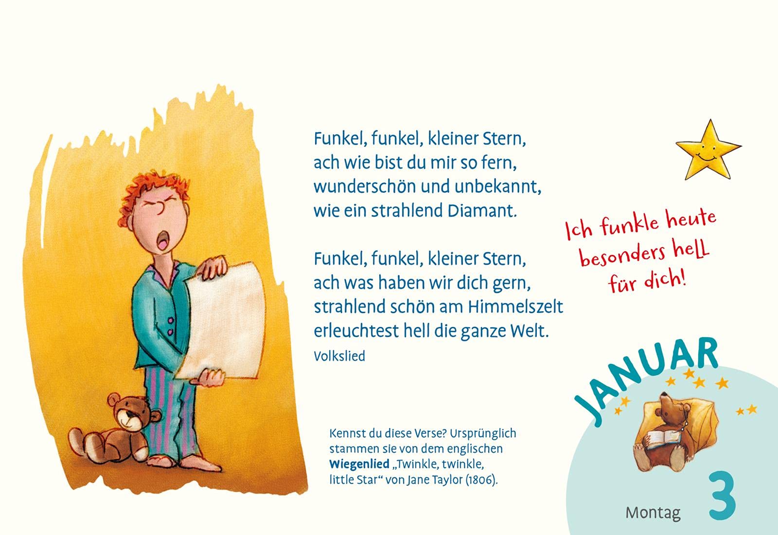 Gute-Nacht-Kalender mit dem kleinen Stern 2022: Abendabreißkalender mit Geschichten und Einschlafritualen: Einschlafen mit deinem kleinen Stern - Kalender für jeden Tag