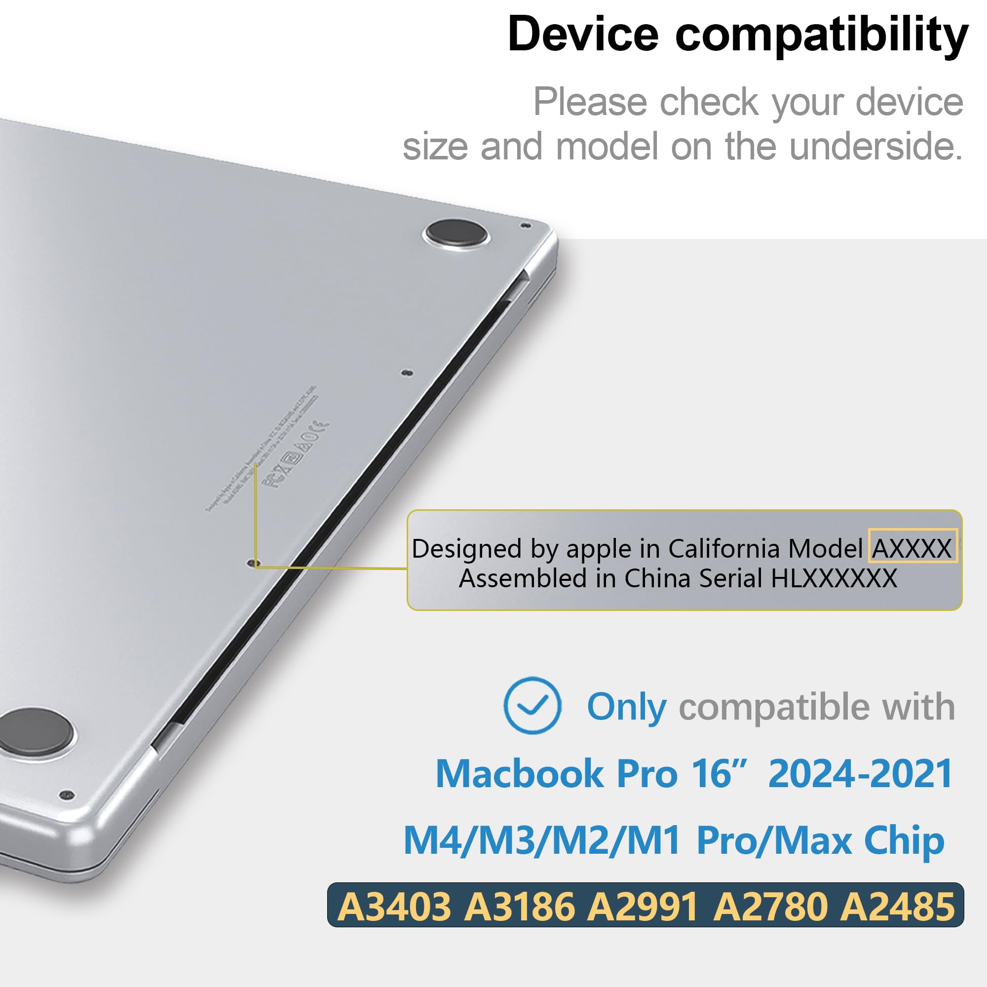 NPUOLS Custodia Protettiva per 2024-2021 MacBook Pro 16 Pollici Cover M4 M3 M2 M1 Pro Max A3403 A3186 A2991 A2780 A2485,Come il Colore Originale,Sottile Cover Rigide e EU Tastiera Cover,Grigio Opaco