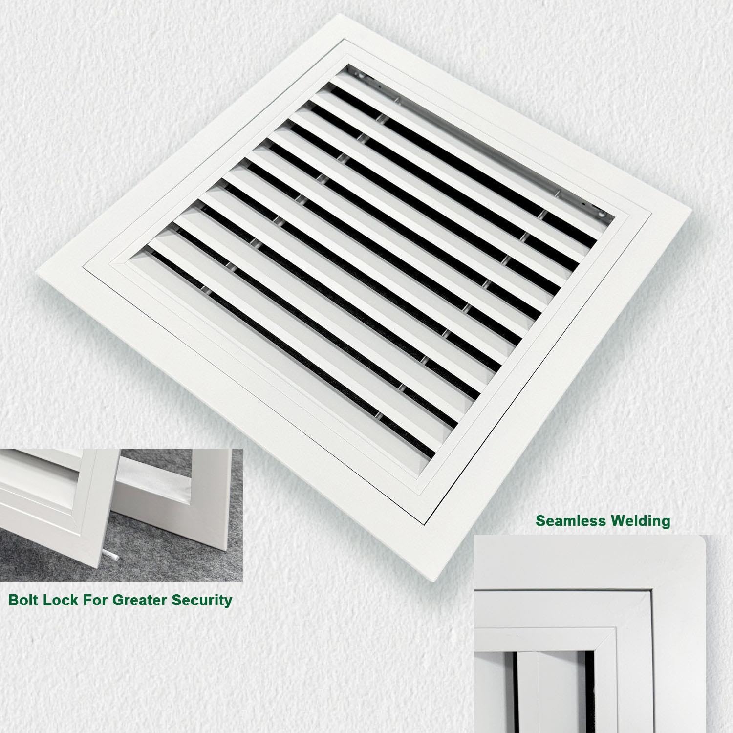 Rejilla de Retorno Aluminio con Filtro de Malla Extraíble para Techo Pared
