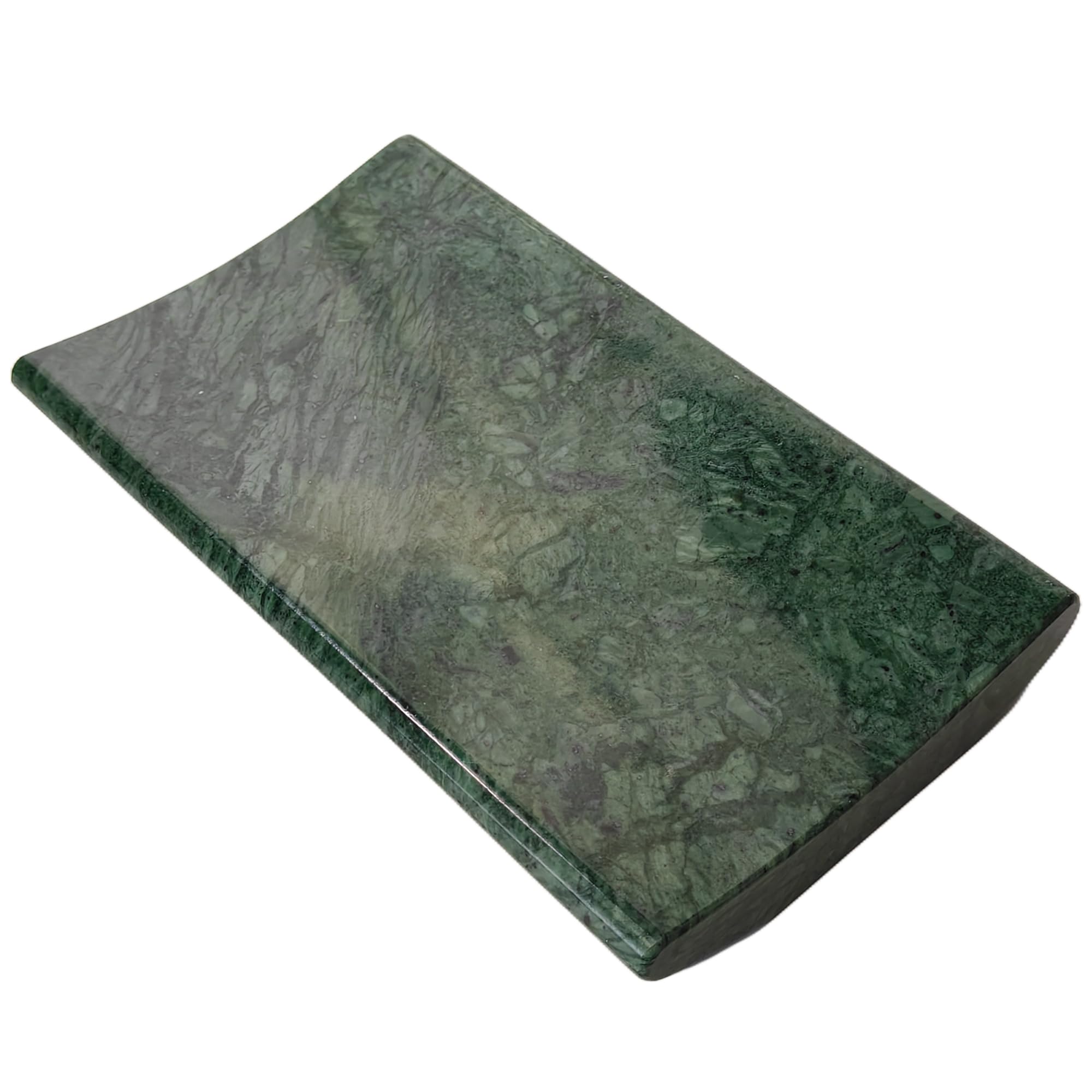 Plateau en marbre vert porte-serviettes invités et rangement aromathérapie
