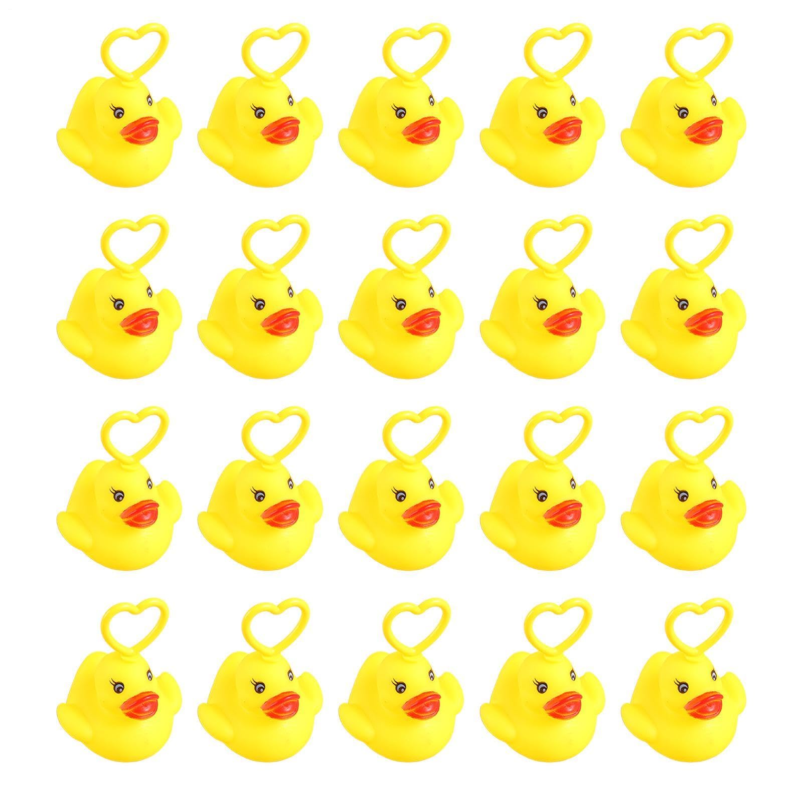 20pieces Weighted Ducks With Hooks - Duck Fishing Game, Bathtub Toys For Kids, Paddling Pool Toys, Funny Carnival Game For Boys Girls Sensory Development
