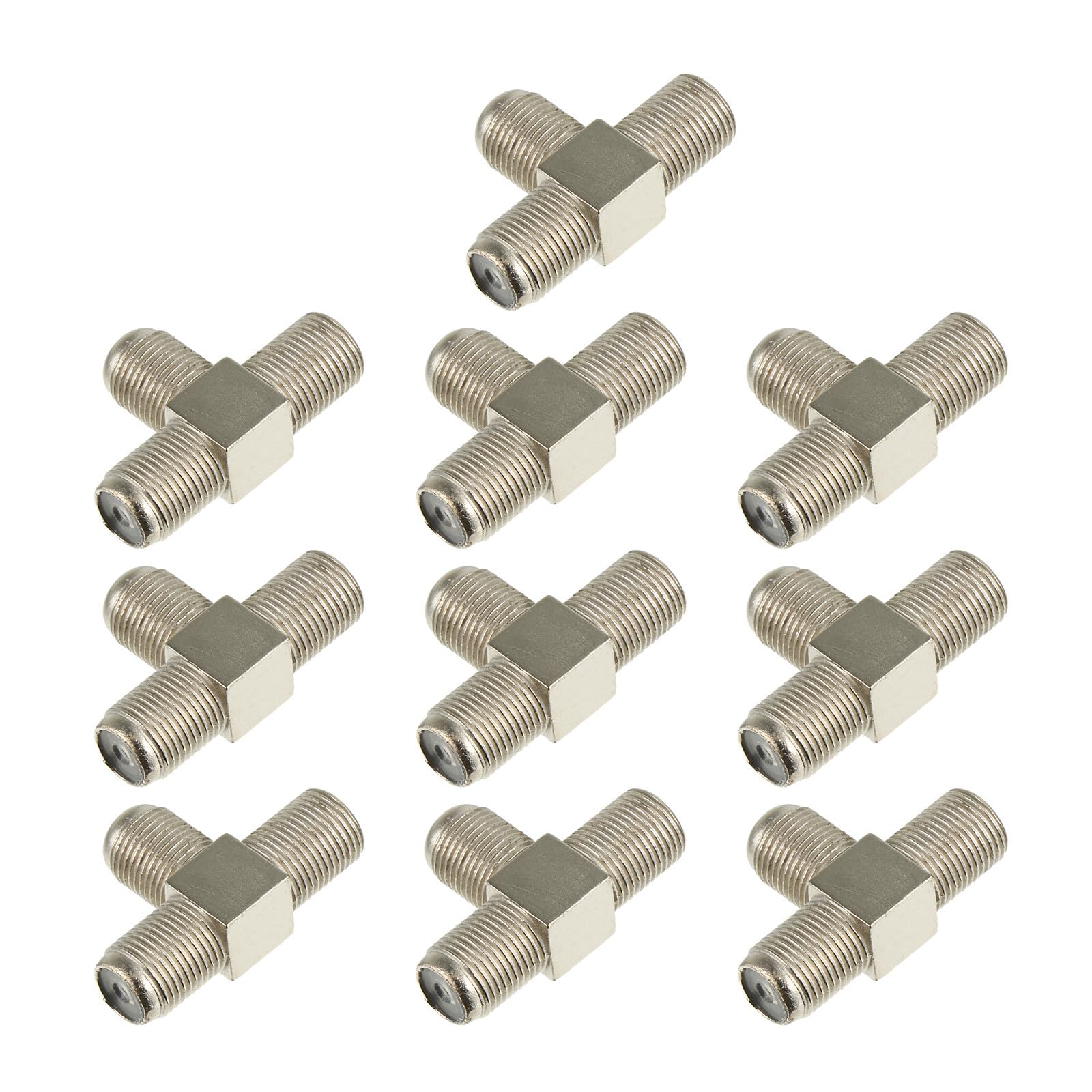 Adaptador coaxial tipo F hembra divisor de 3 vías para cable de televisión y video en casa 8