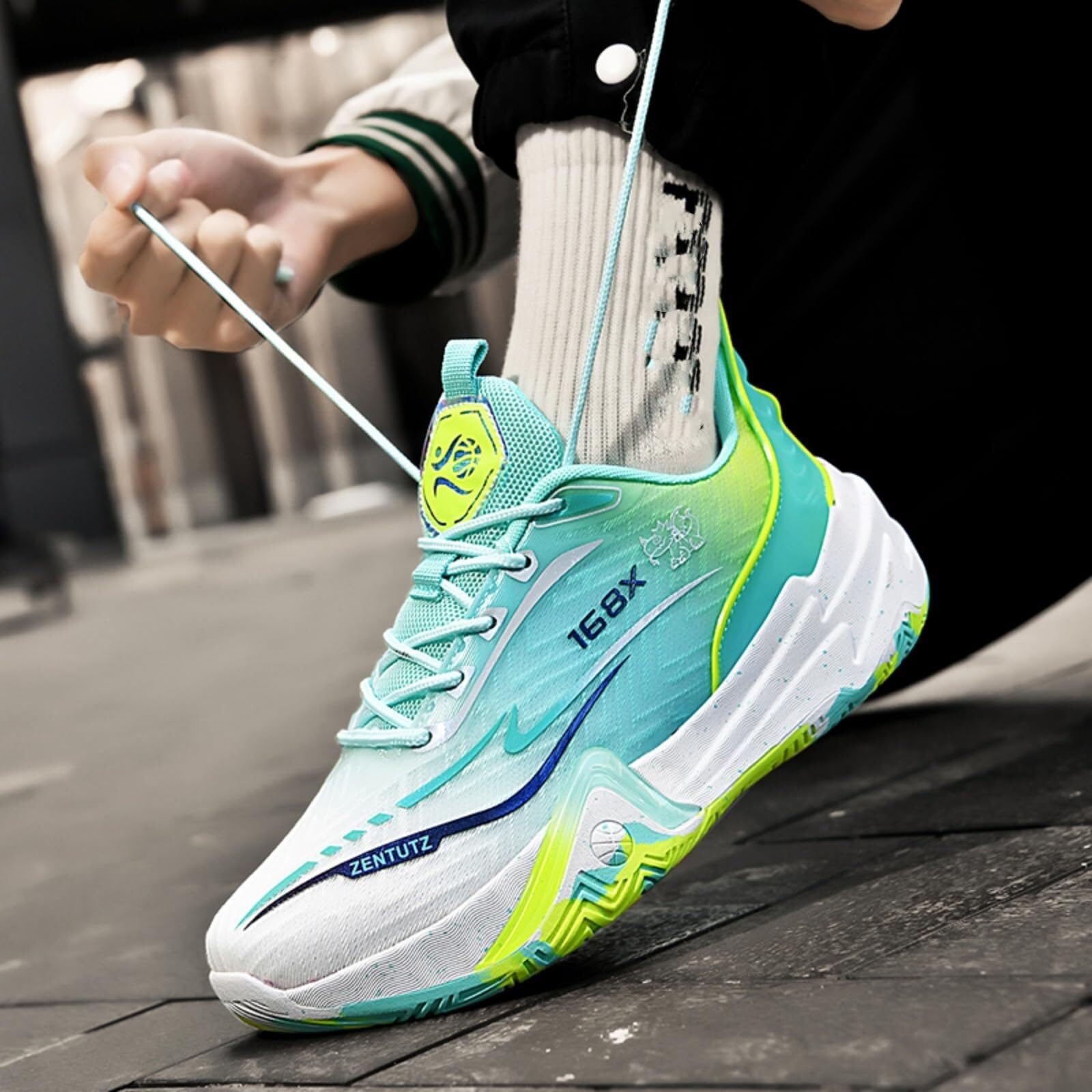 Unisex 2-Tone Buty koszykówka Oddychające In/Out Trening młodzież