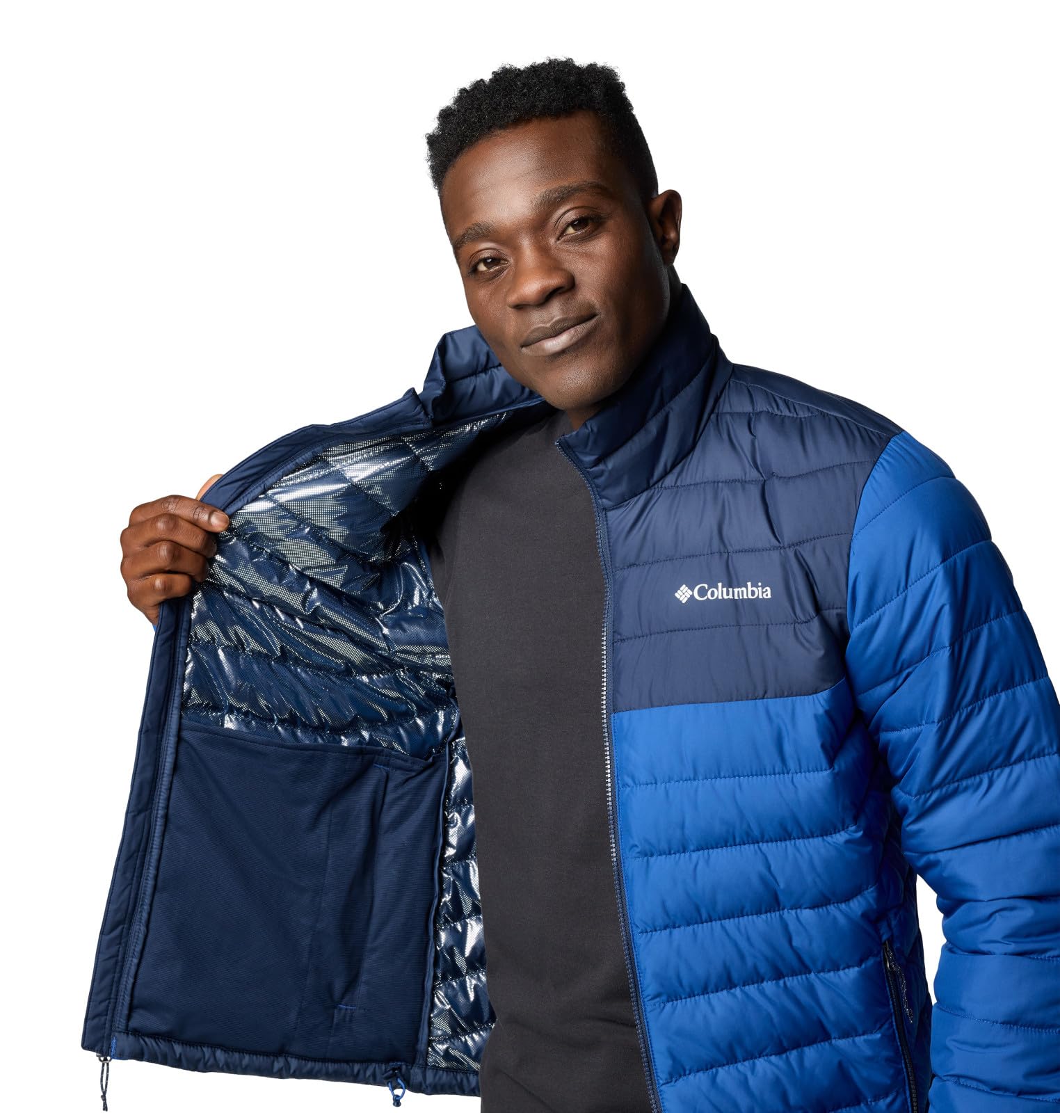 Columbia Men's Powder Lite II Jacket, Mountain Blue/Collegiate Navy, Small view 6