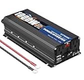 1000 Watt Pure Sine Wave Power Inverter 24V to 110V/120V DC to AC Converter with Dual Sockets, Dual USB Ports, LED Display for Home Outdoor RV Car Power Inverter Power Adapter