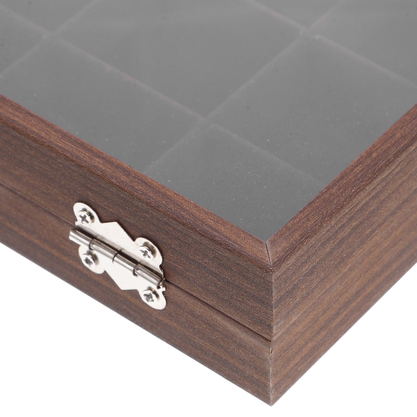 VOSAREA Boîte de Rangement Thé en Bois et Verre avec 30 Compartiments Design Élégant et Rectangulaire, Maison Salle à Manger