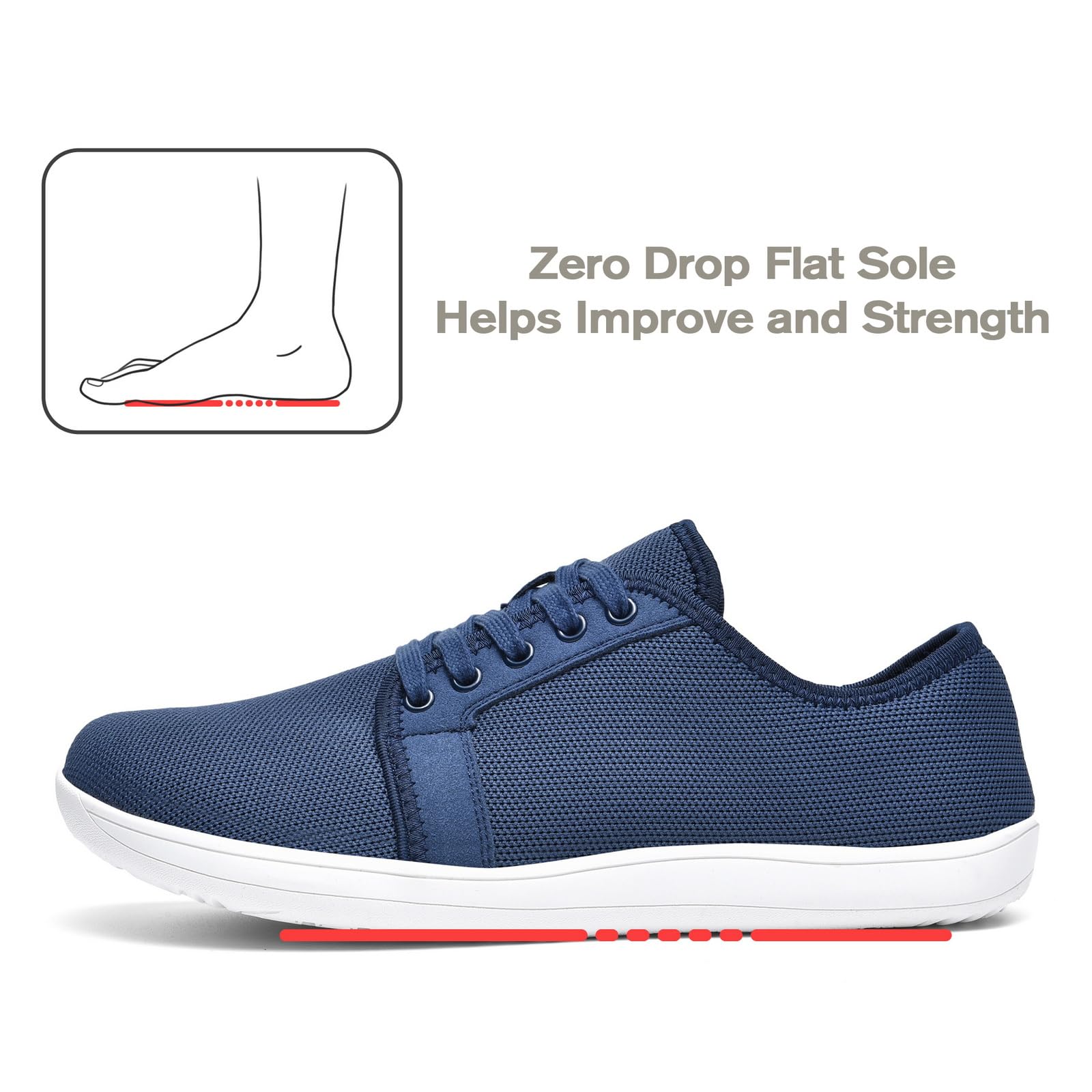 Barefoot Zapatillas Minimalistas Punto Zapatos Descalzos Casuales para Hombre Mujer