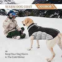 Vista 5 de Chaqueta de invierno para perro, abrigo impermeable y reflectante, resistente al viento, ropa cálida para mascotas, cómoda ropa de forro polar