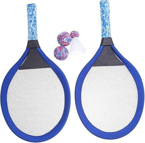 Toddmomy 1 par de juguetes de playa playa pelota de tenis conjuntos de regalo para niños conjunto de bádminton traje de sudor al aire libre raqueta