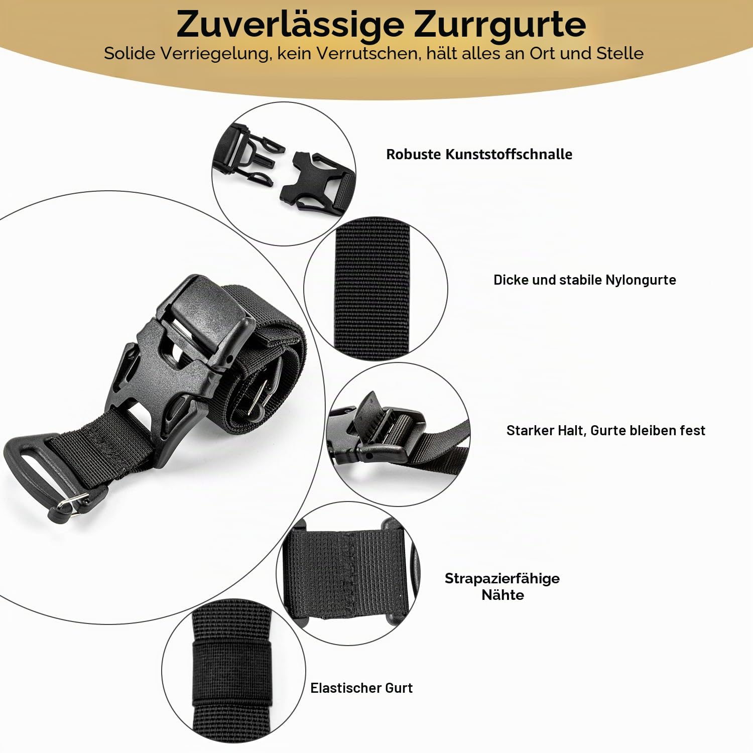 HIKEMAN Taktisches Rush-Stufen-System – verstellbare MOLLE-Rucksackgurte, Befestigungsgurte mit Schnallenclips, Outdoor-Kompressions-Bündelgurt, Erweiterungsmodul, Zubehör, Gepäckgurt (schwarz)