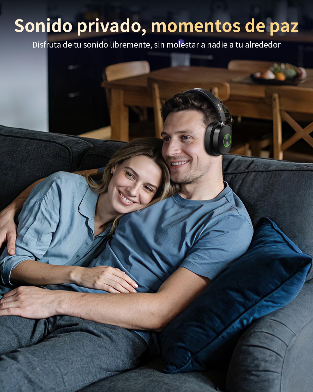 Wantek Auriculares inalámbricos para televisión, Auriculares inalámbricos de TV para Personas Mayores con estación de Carga del transmisor, sin demora de Audio, Bluetooth 5.4, Auriculares de Diadema