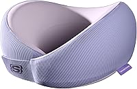 Skechers Memory Foam Neck Pillow for Women - Ergonomic Travel Pillow, Breathable Comfort for Airplane, Car, Home & Office - Purple