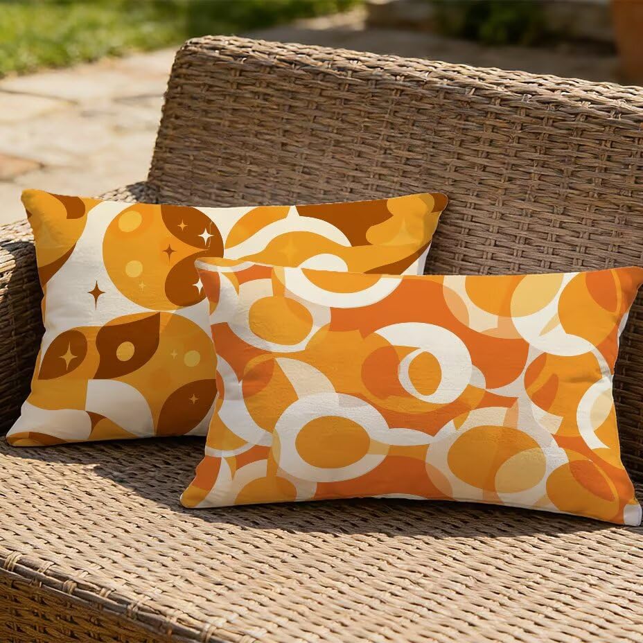 Housse de coussin de jardin 80x100 orange imperméable pour votre terrasse