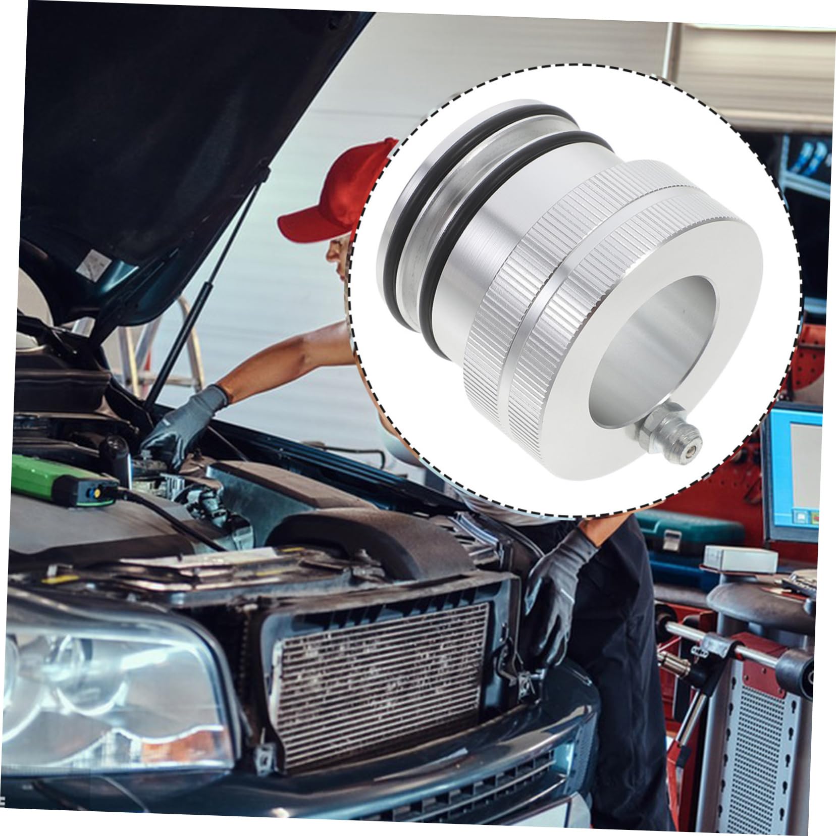 GAROZATION Wheel Bearing Grease Tool Aluminum Alloy Greaser for Rv Wheel Bearings