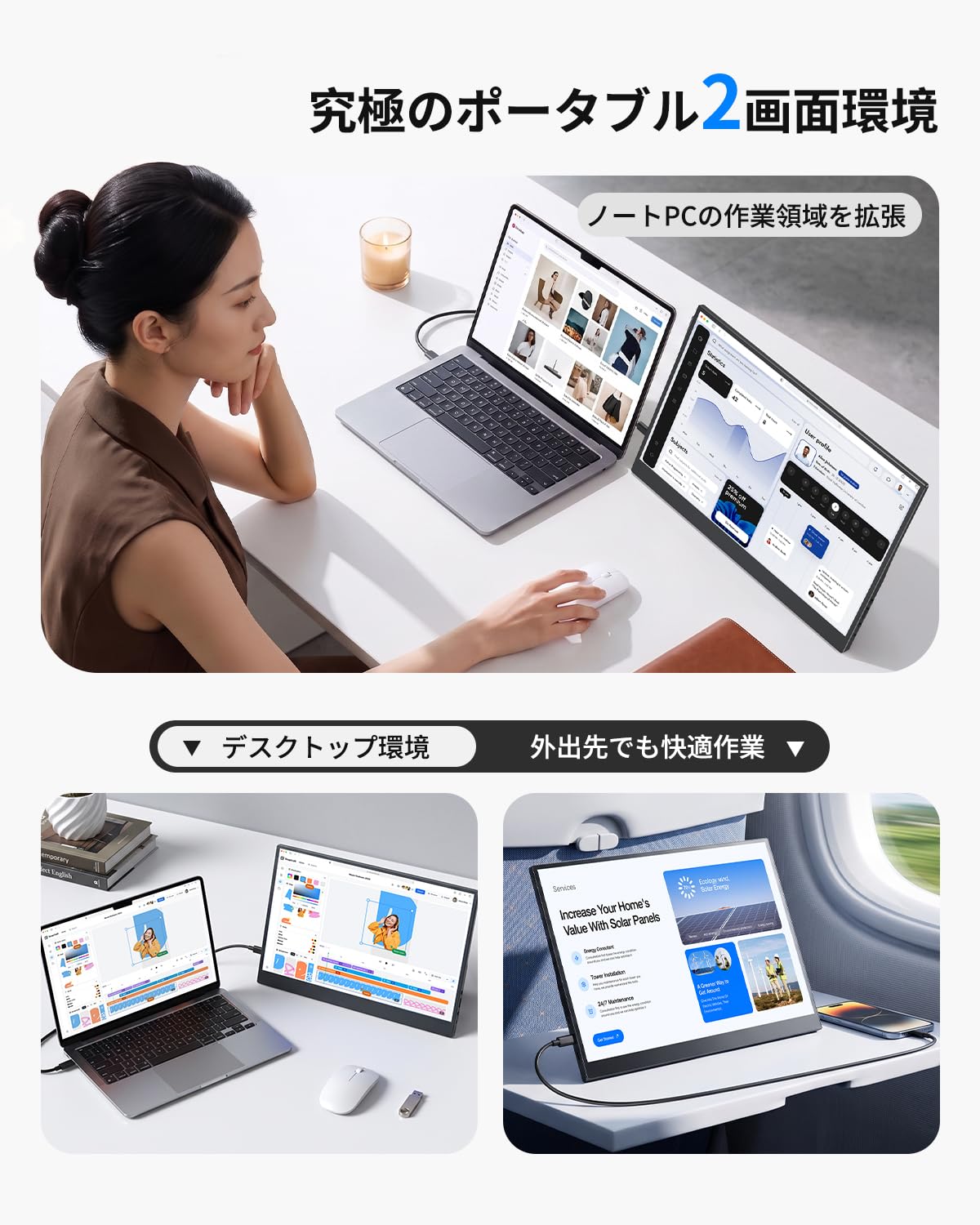 Amazon.co.jp: モバイルモニター 14インチ UPERFECT モバイル