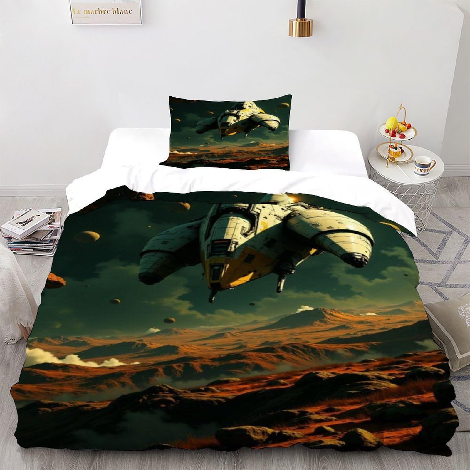 Housse de couette microfibre de qualité thème espace infini