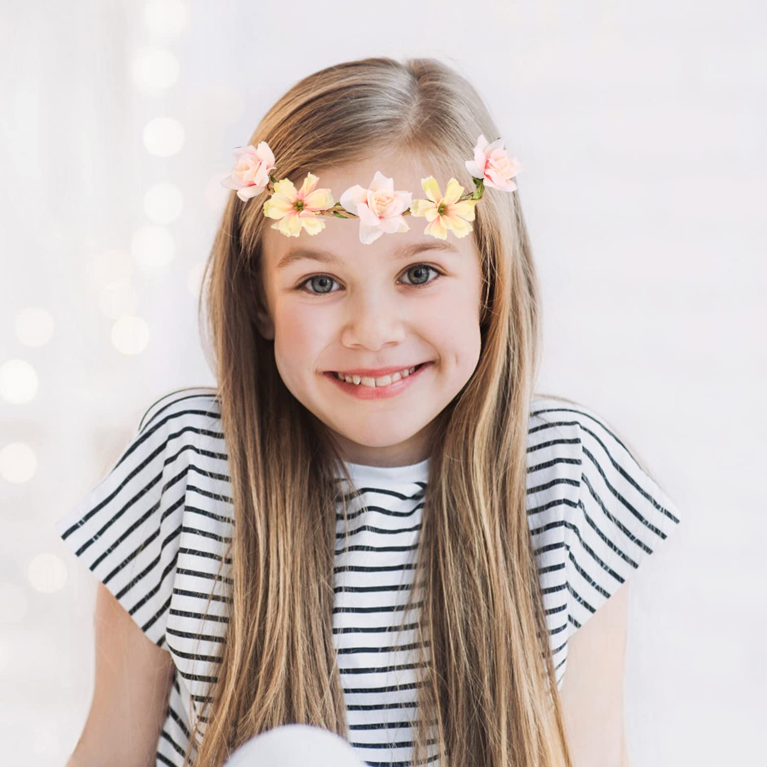 Coronas de flor para el pelo diademas florales guirnaldas para mujer niñas fiestas