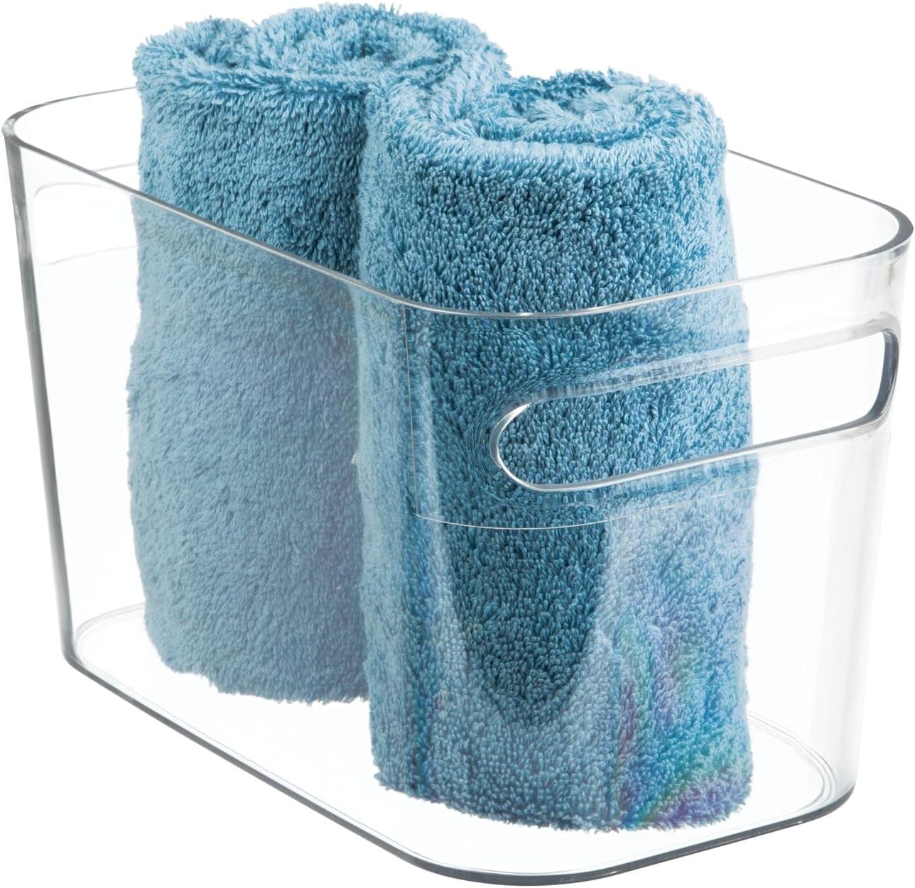 mDesign Bathroom Basket Use for Makeup Storage, as a Shampoo Holder