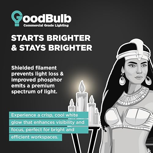 Miniatura 6 de F32T8841ECO 32W 48 pulgadas T8 Bombilla fluorescente  4100 K color de luz blanca fría, base bi-pin mediana  3050 lúmenes 86 CRI 24000 horas de vida