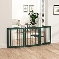 Vista 29 de Puerta independiente para mascotas para perros, puerta plegable de madera para perros, barrera interior para mascotas para escaleras, puertas, patas