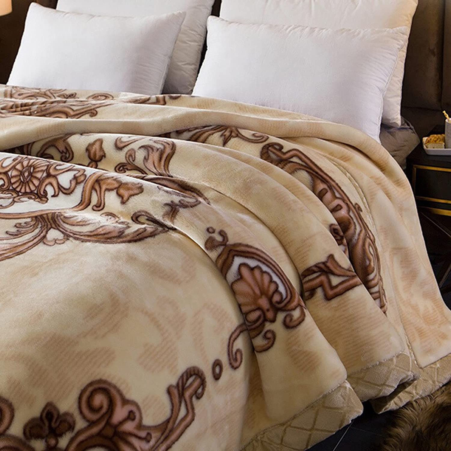 Coperta ponderata per letto king size, in pile di visone, coreano reversibile, pesante 2 kg, comoda coperta per letto matrimoniale per il massimo comfort, soluzione per dormire caldo 150 x 200 cm
