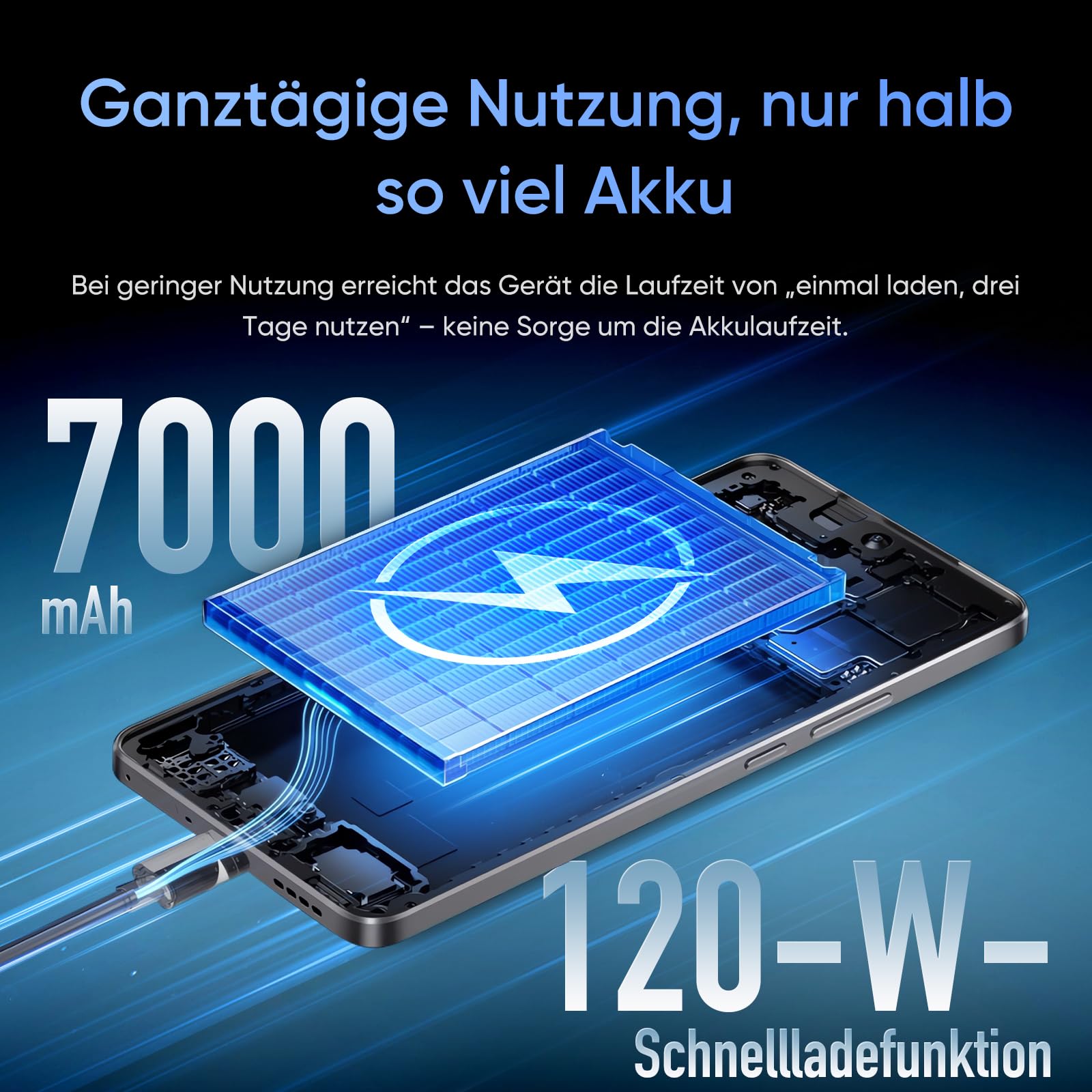 Produktbild von Realme GT 7T Smartphone 12+512GB - 7000mAh Akku, 5G, Dimensity 8400-MAX