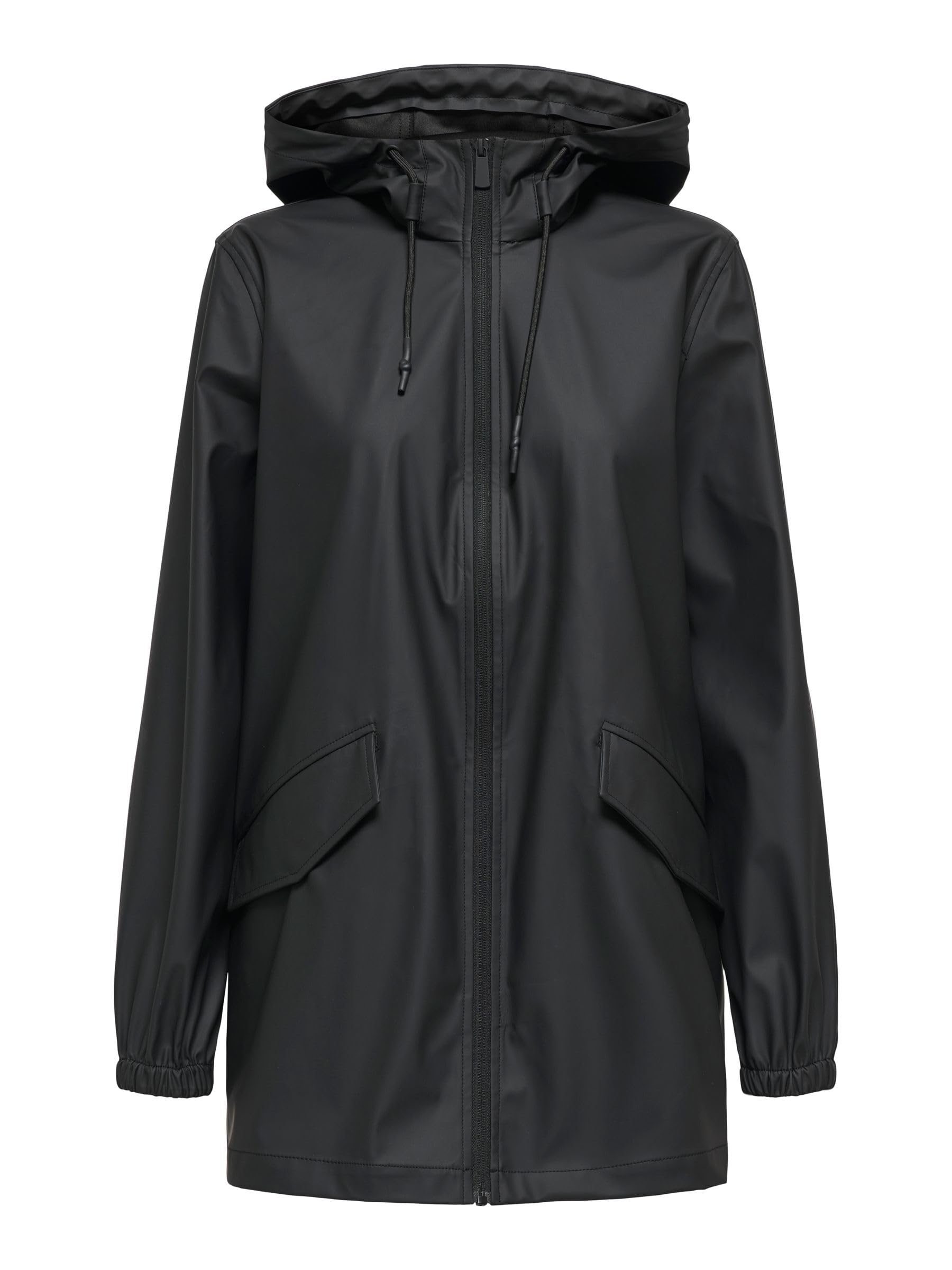 Jdy Mid-Length Raincoat Women's Black Small