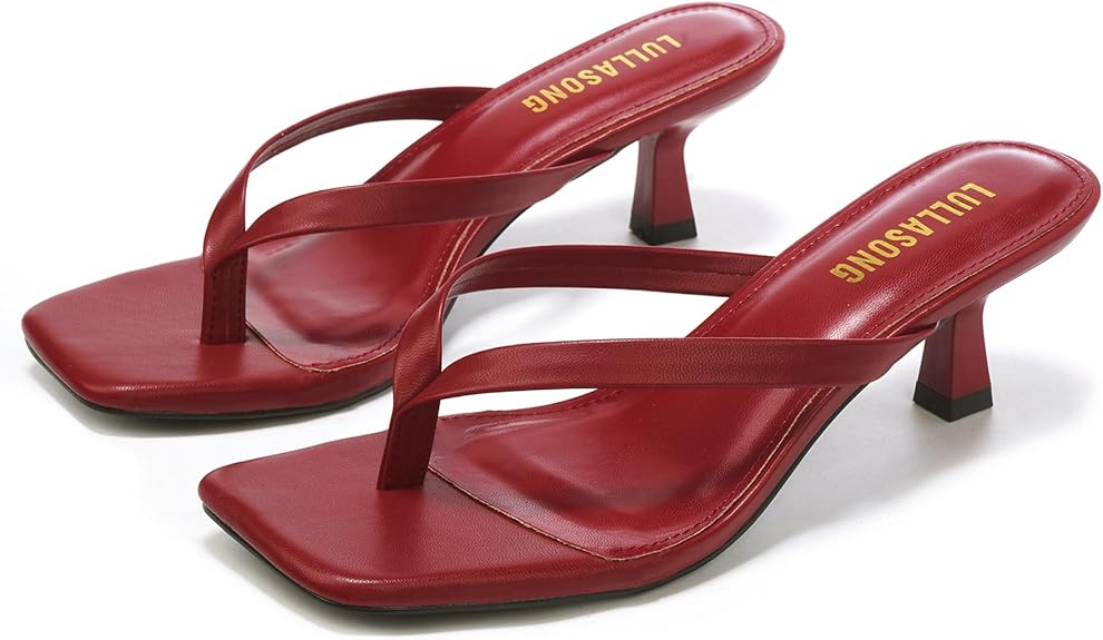 White Heels Women's Kitten Heels Sandals Flip Flops Low Heels