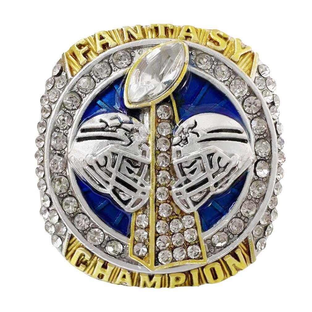 2023 Fantasy Football Ring Meisterschaftsring Meisterschaftstrophäe Geschenkbox Ring Displaybox(12)