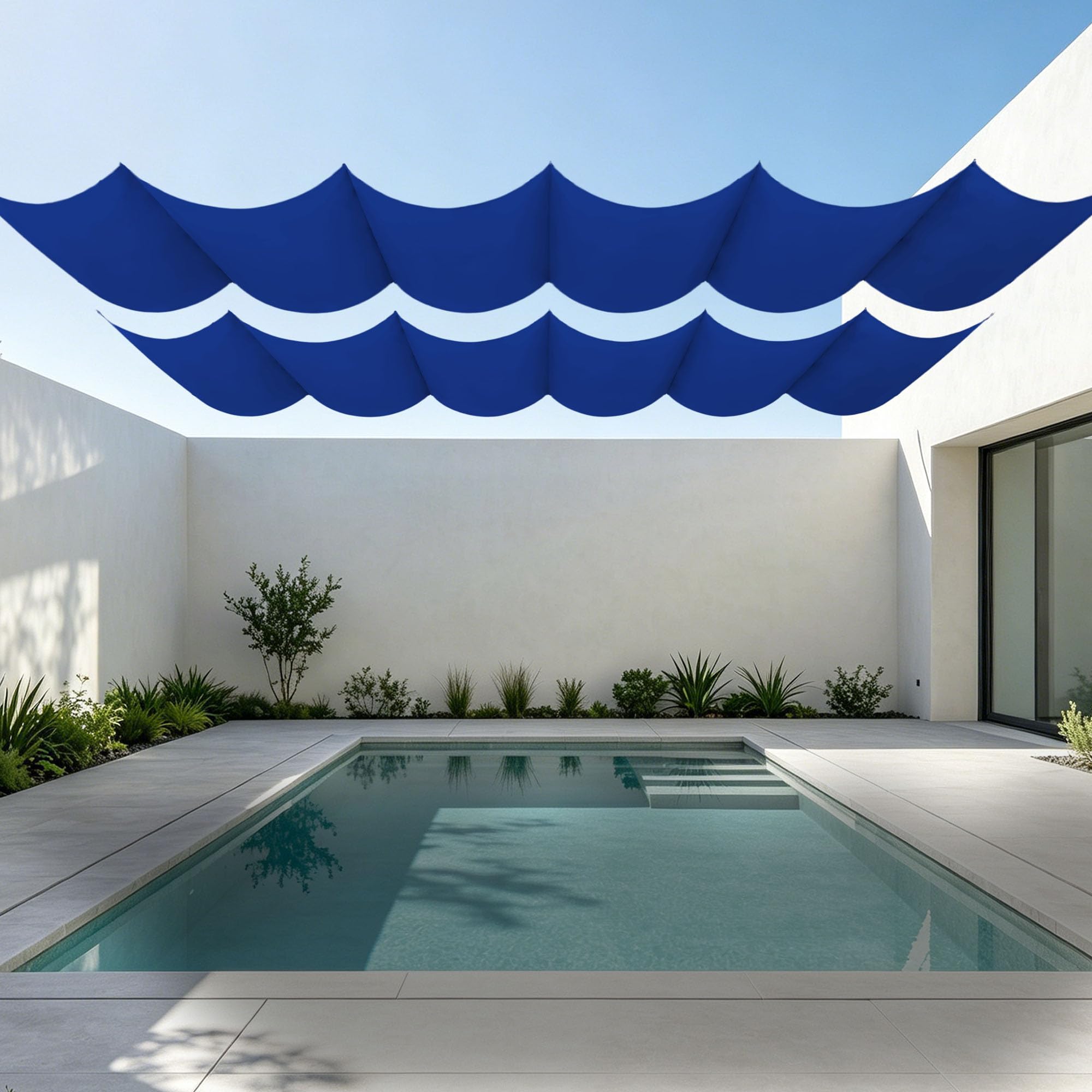 Voile d'ombrage rectangulaire imperméable pour abriter vos repas de terrasse