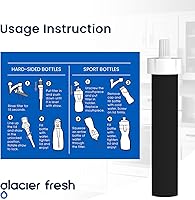 Vista 7 de GLACIER FRESH Filtros de botella de agua, reemplazo para Brita BB06, filtro de botella de agua Brita de lado duro y deportivo, 4