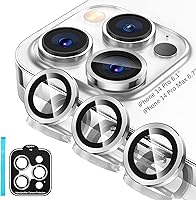 Vista 9 de Tensea Protector de lente de cámara para iPhone 14 Pro Max, protector de lente de cámara de vidrio templado 9H, protector de pantalla, anillo