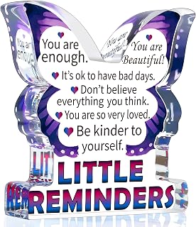 Inspirational Gifts Mental Health Gifts for Women, Little Reminders Office Desk Gifts for Coworkers Friend, Encouragement Gifts for College Girls, You Are Enough Gifts Decorative Signs Plaques